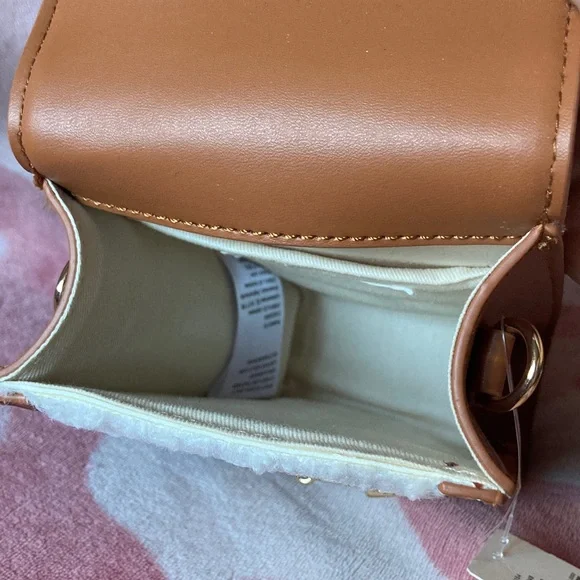 Anthropologie Cream and Tan Crossbody Bag - Picture 11 of 11